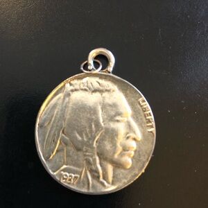 Oversized Vintage Buffalo Nickel Pendant